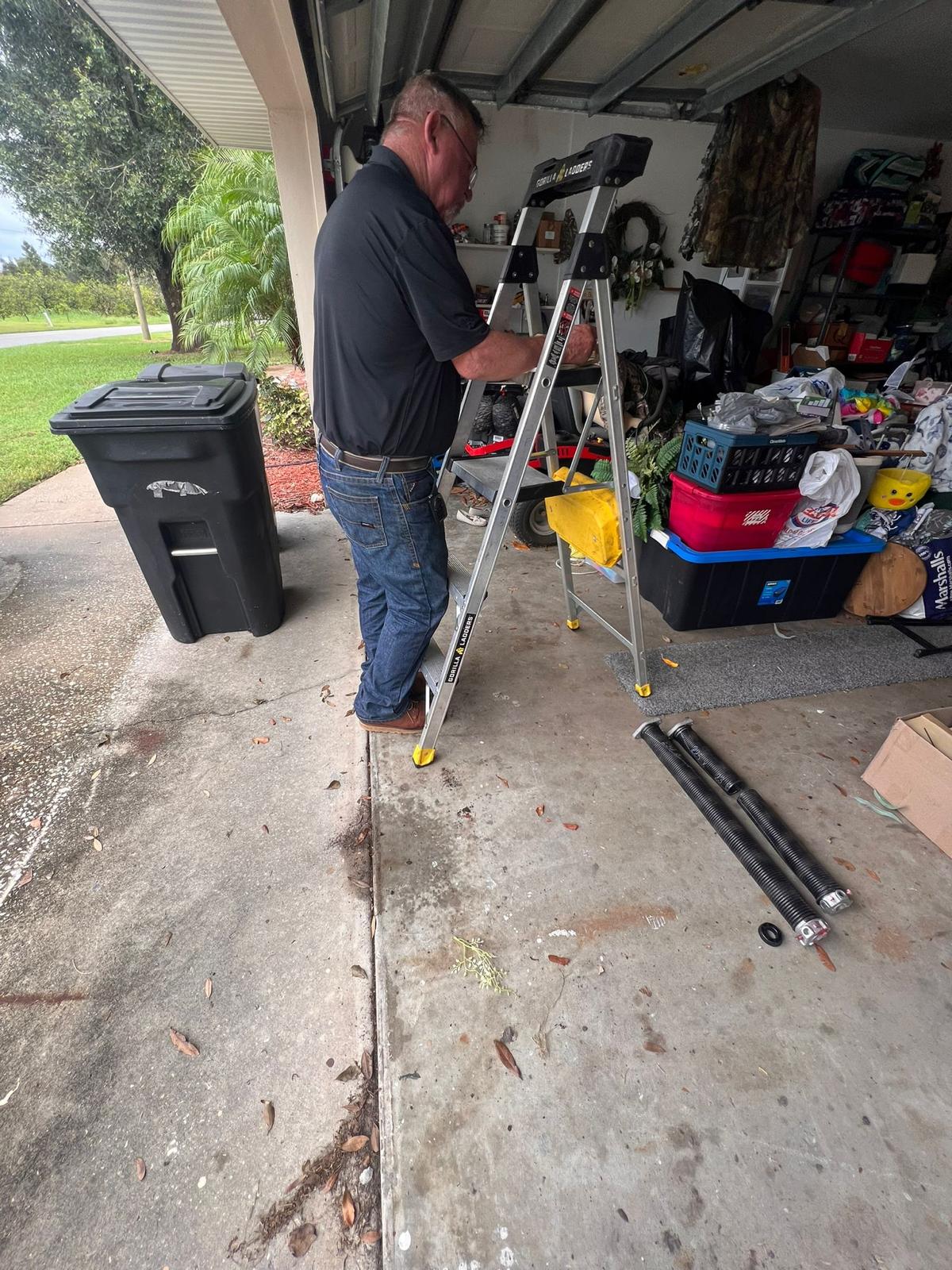 Technician with springs